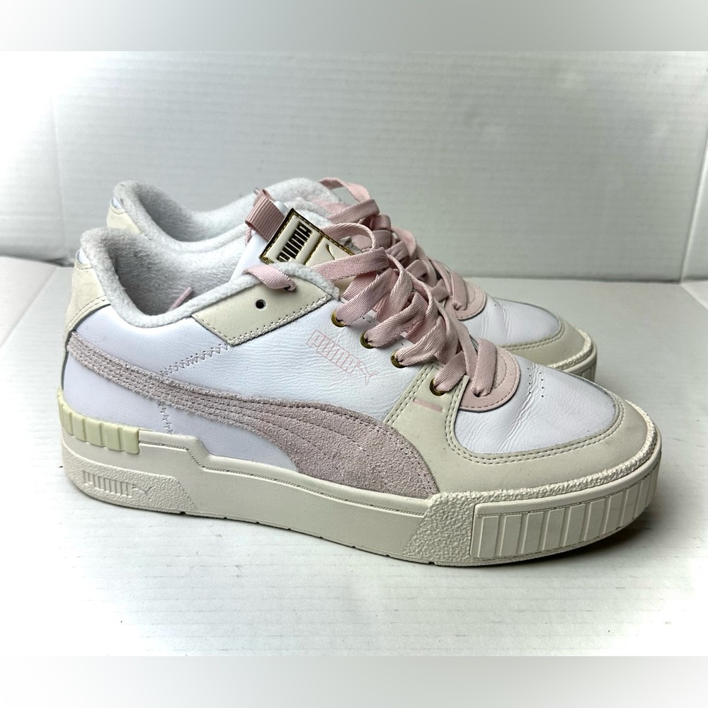 PUMA Cali Sport Mix Maeshmallow Women Shoes - Size 9.5 Pink White Beige Trainers